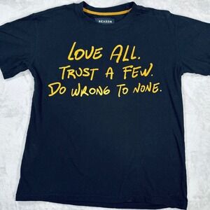 REASON BRAND Men's Black Graphic T-Shirt Size M